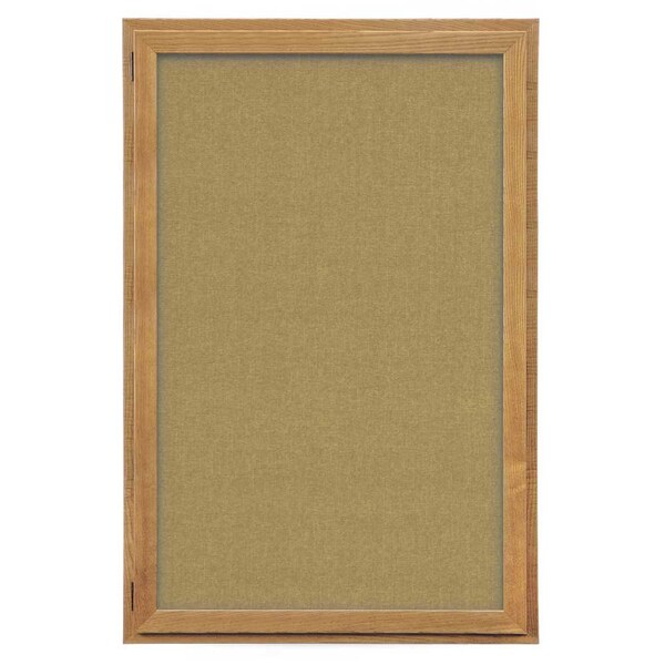 Indoor Enclosed Combo Board, 72"x36", Satin Frame/Blue & Burgundy